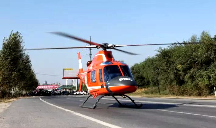 四平市完成首例空地 一体化直升机救援